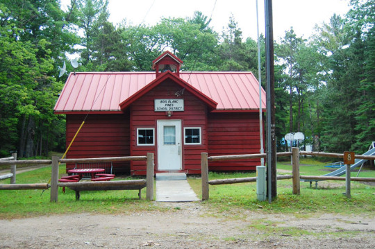 Das kleinste Schulhaus Michigans Bois Blanc Schule