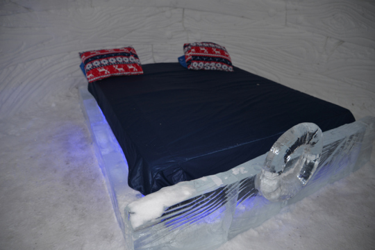 Zimmer im Schneehotel.