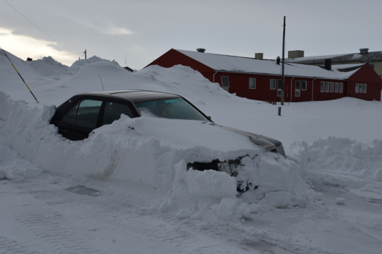 Schneemassen in Vardø.