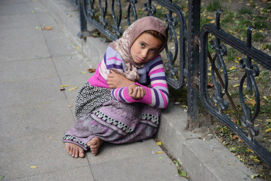 Syrisches Flüchtlingsmädchen.