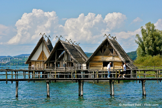 Pfahlbauten am Bodensee.